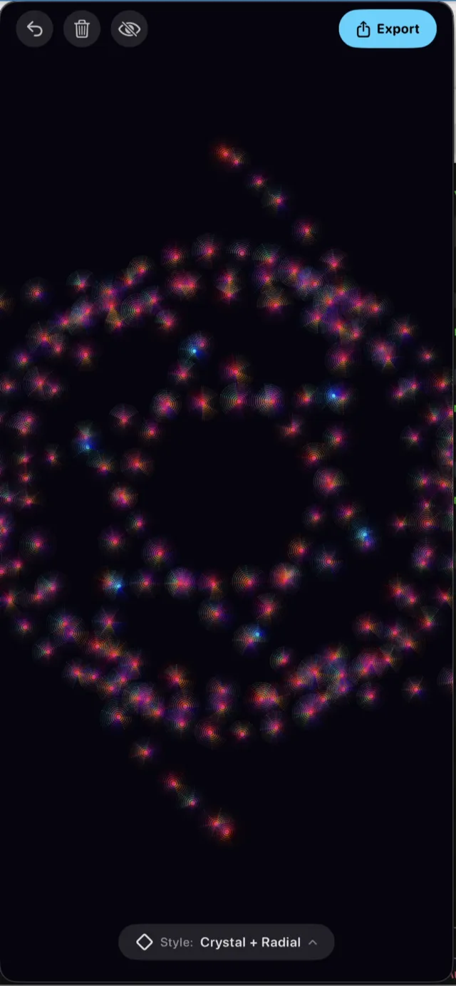 Crystal + Radial artwork