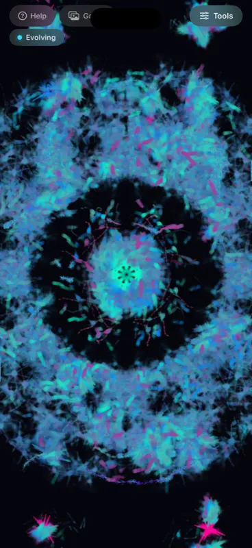 Blue radial filled pattern