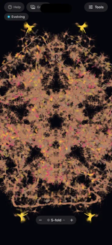 Earth tones organic 5-fold pattern