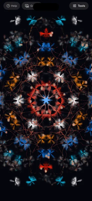 Crystal kaleidoscope artwork