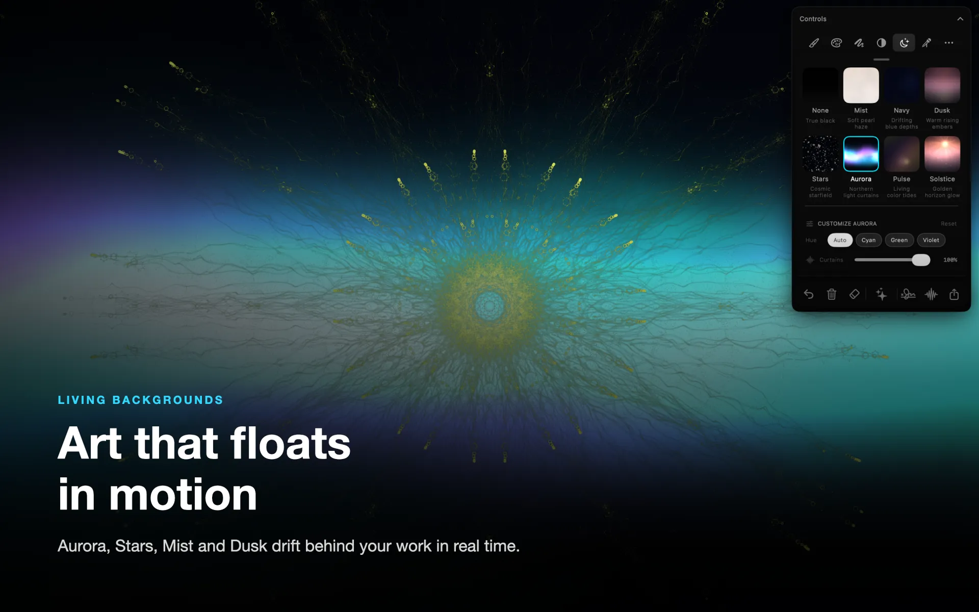 AuraCanvas for Mac — dynamic backgrounds