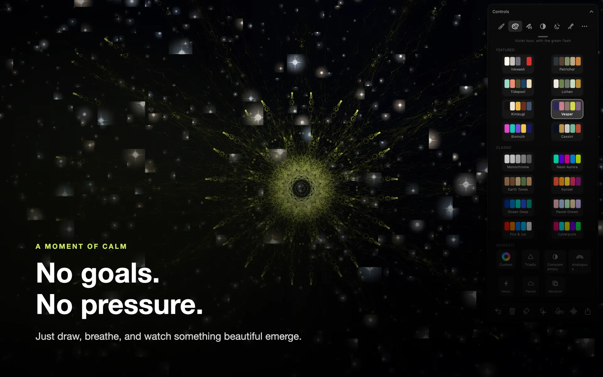 AuraCanvas for Mac — a calm, meditative canvas