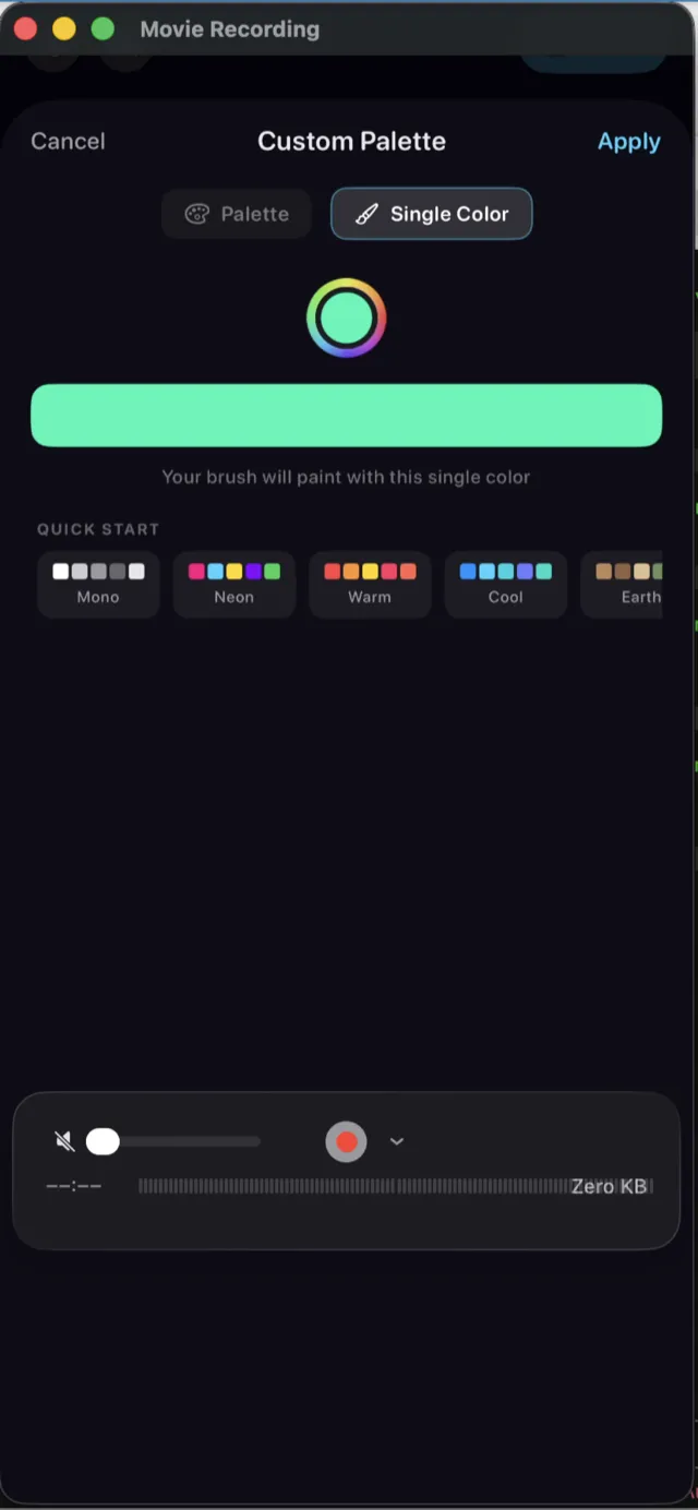 Single color mode